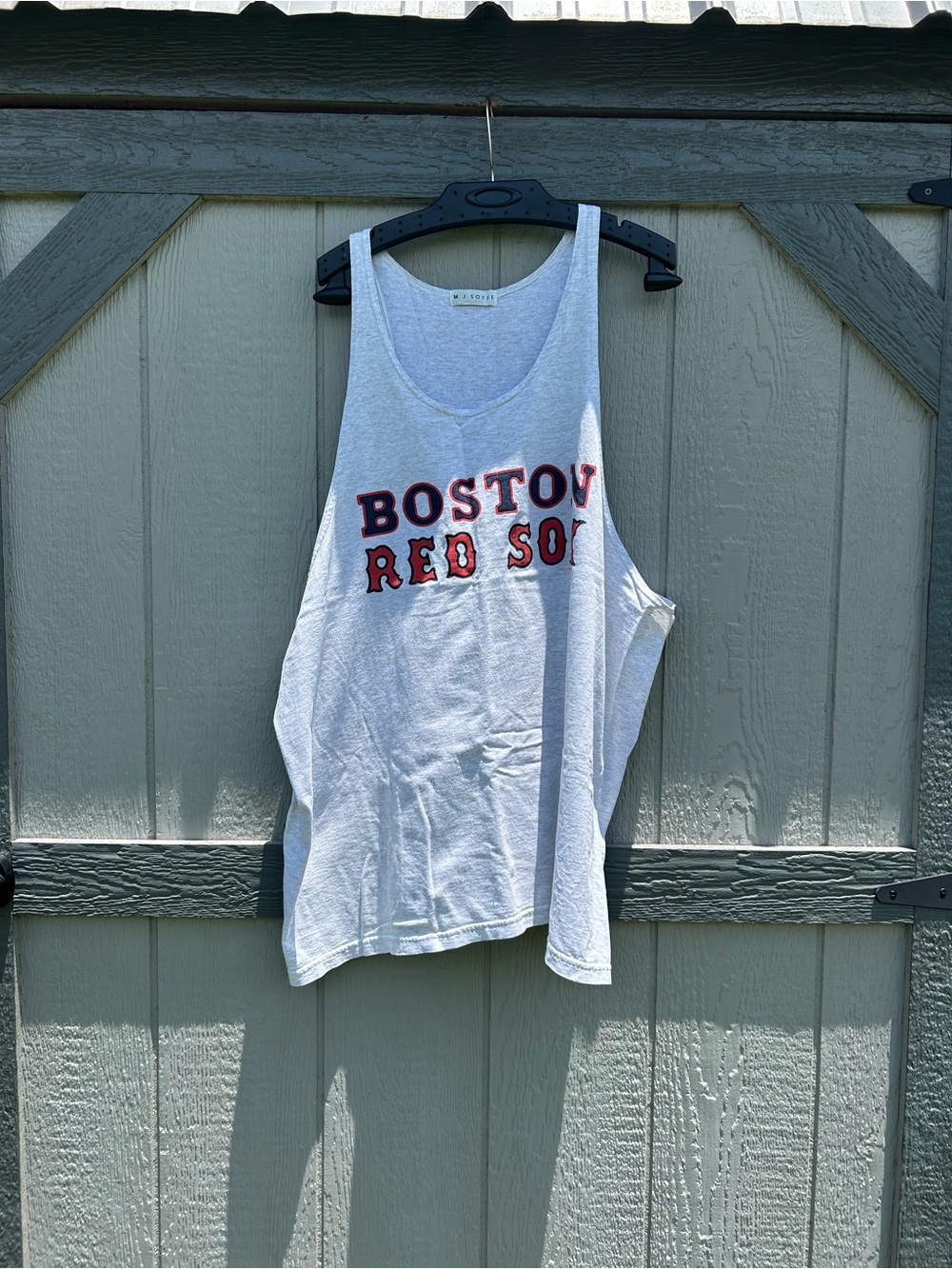 M.J. Soffe Boston Red Sox Gray Tank Top Sleeveless Graphic | Size Unknown